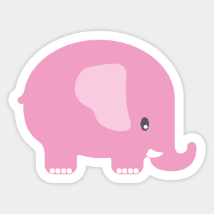 Pink Elephant Sticker